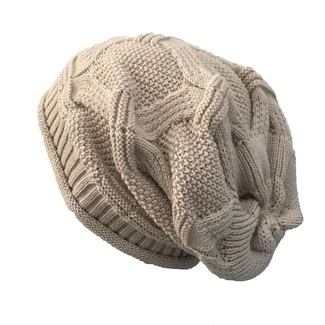 Women's Stylish Beanie Slouchy Street Dailywear Knitted Pure Color Winter Hat