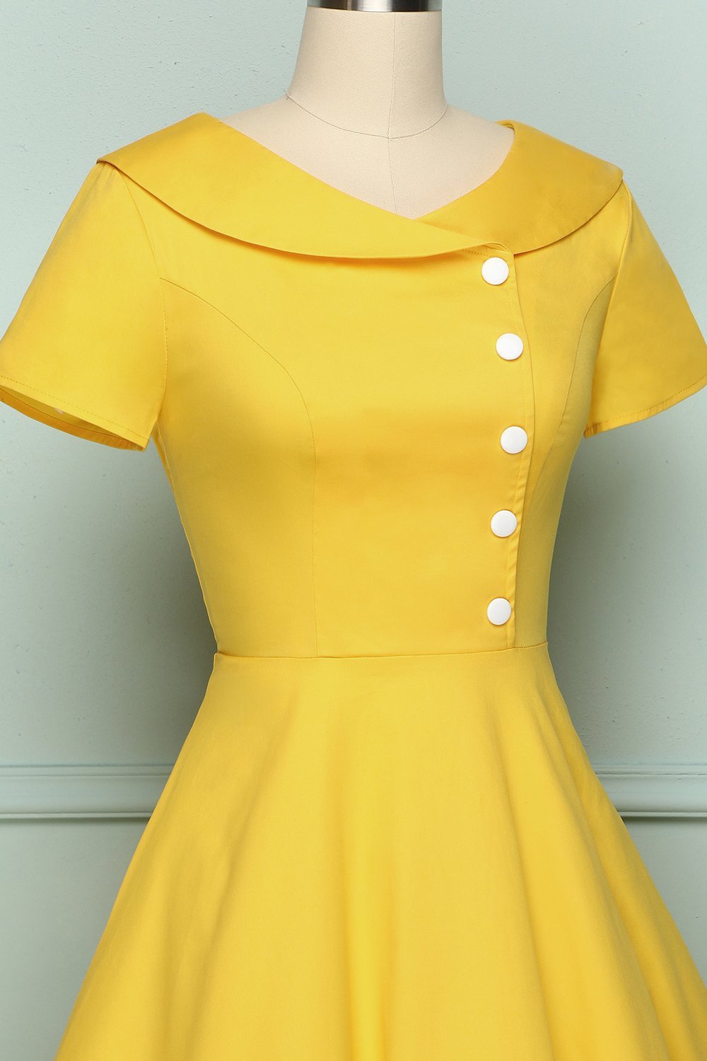 Yellow Button Dress