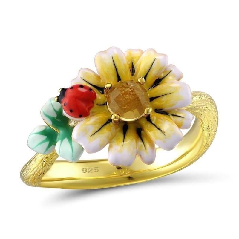 Yellow Cubic Zirconia Fashion Ring