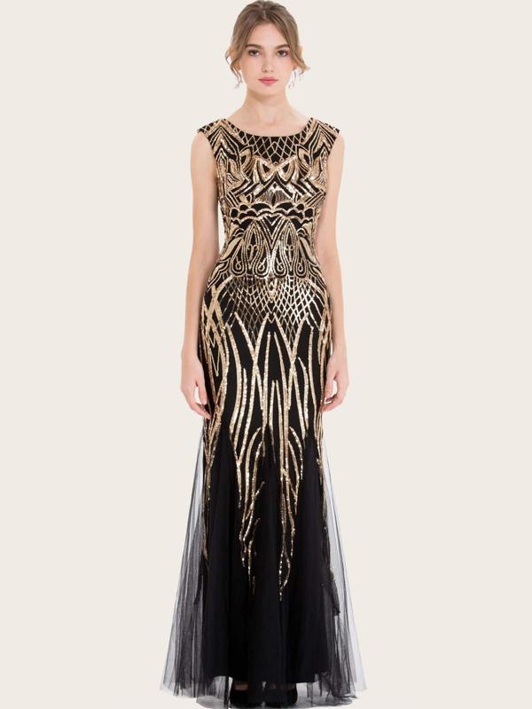 Zip Back Sequin Prom Dress - INS | Online Fashion Free Shipping Clothing, Dresses, Tops, Shoes