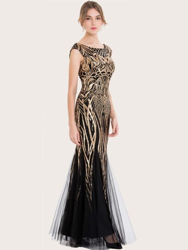 Zip Back Sequin Prom Dress - INS | Online Fashion Free Shipping Clothing, Dresses, Tops, Shoes