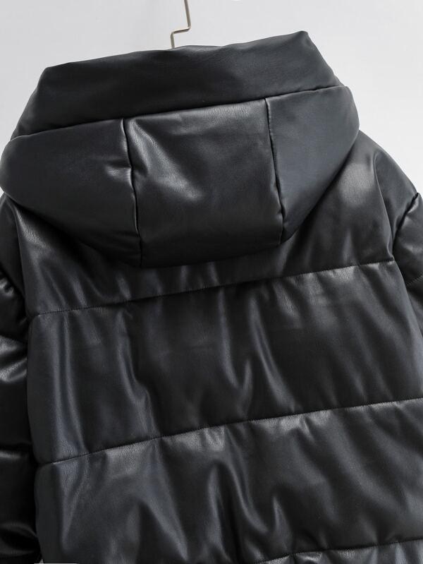 Zip Up Hooded Puffer Jacket - INS | Online Fashion Free Shipping Clothing, Dresses, Tops, Shoes